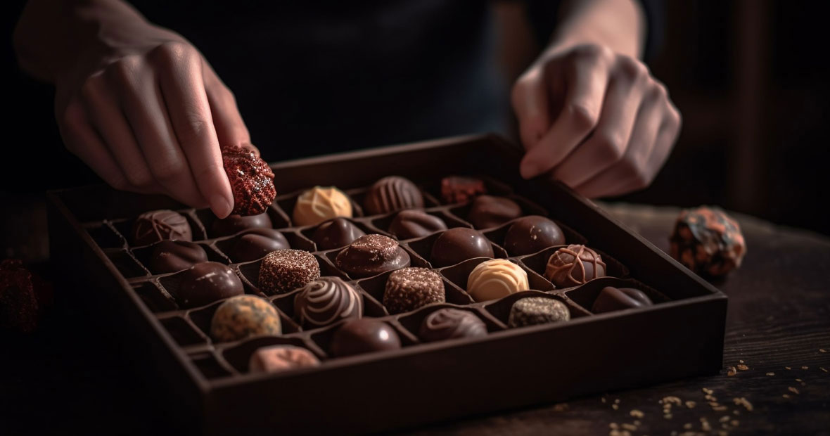 coffrets de chocolats